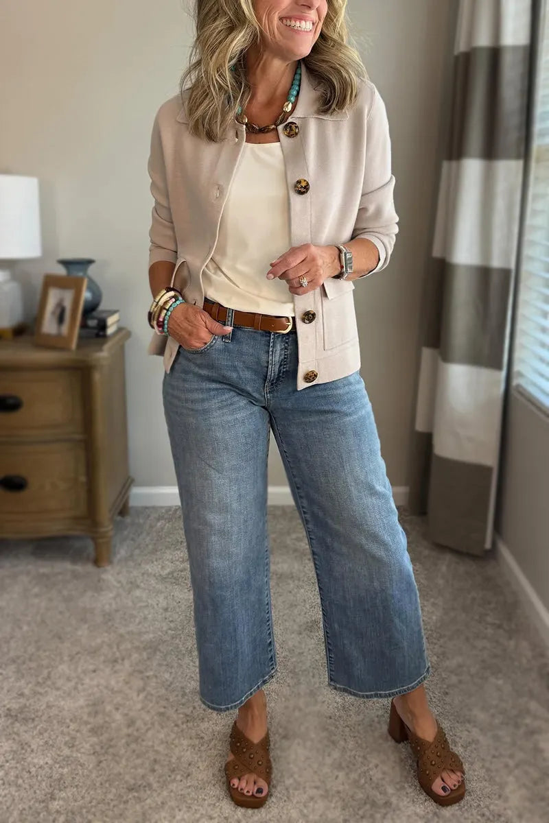 Valeria | Chaqueta Elegante con Solapas y Botones