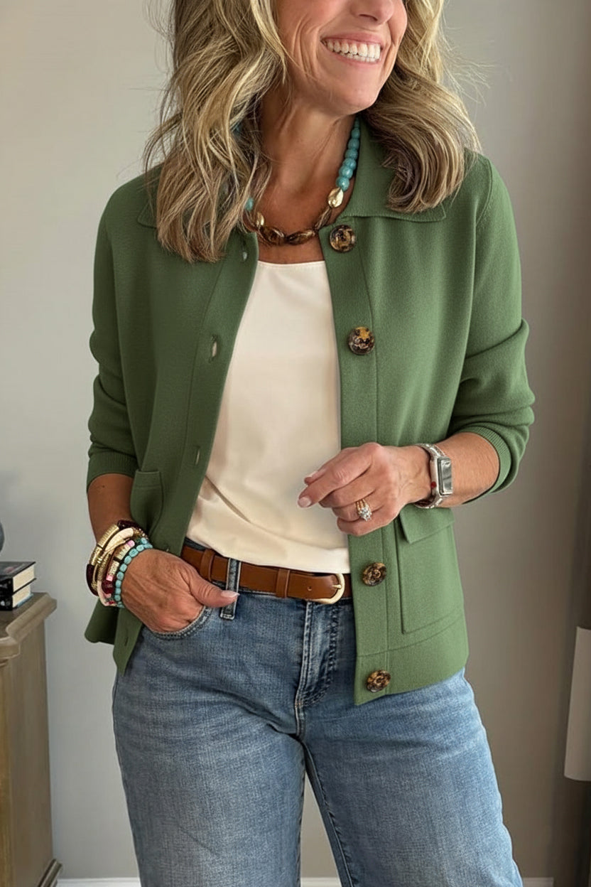 Valeria | Chaqueta Elegante con Solapas y Botones