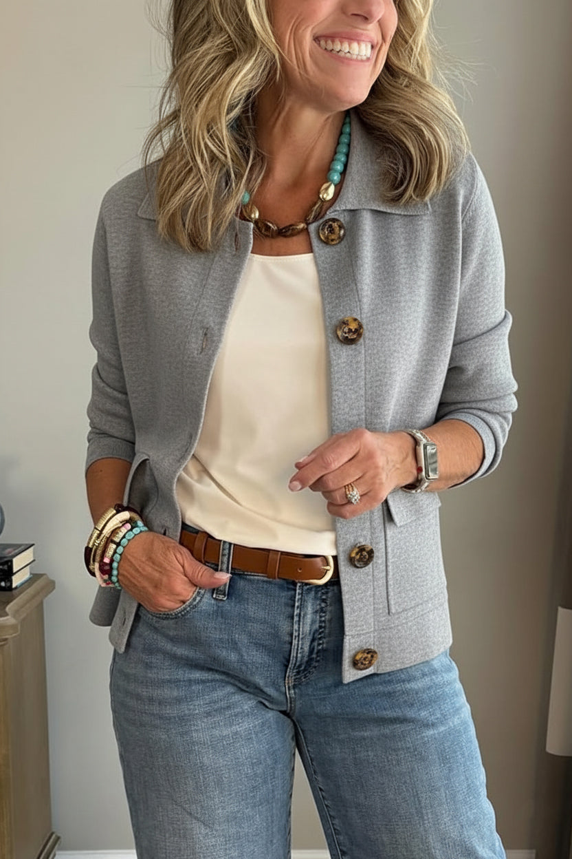 Valeria | Chaqueta Elegante con Solapas y Botones